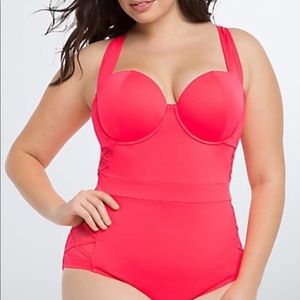Torrid size 0 one piece bathing suit.